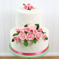 Global Sugar Art Peace Rose Sugar Cake Flowers Pink 2 Inch, 8 Count By Chef Alan Tetreault