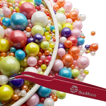 Se Si&Moos Rainbow Pearl Sprinkles For Cake Decorating Rainbow Sprinkles Edible Pearls For Cake Decorating Edible Sugar Pearls 3