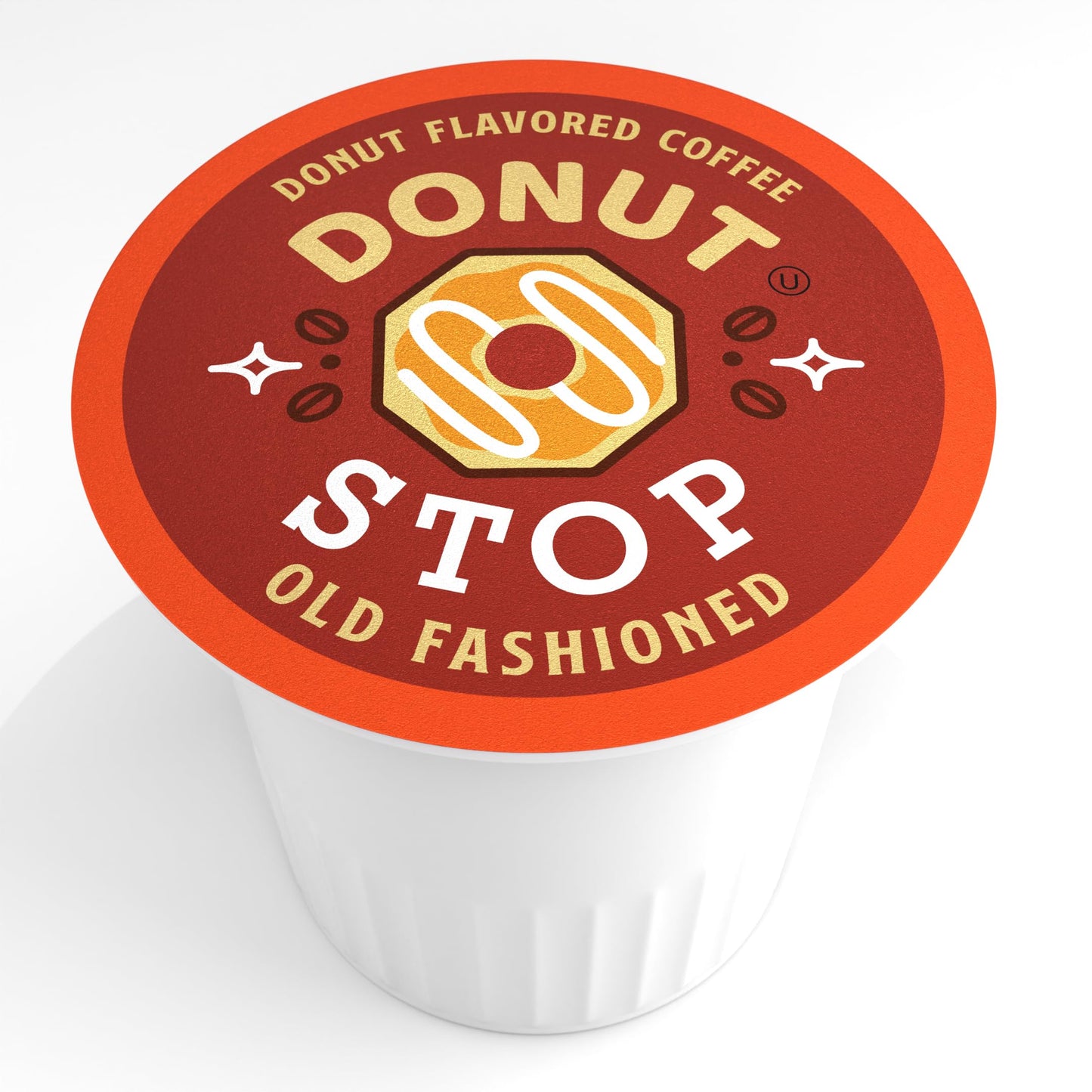 Donut Stop Donut Flavored Coffee Pods, Compatible with 2.0 K-Cup malt-inspired, 40 Count, Old Fashion