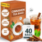 LeafLea Cinnamon Herbal Tea Bags, Caffeine-Free, Sugar-Free, Non-GMO, Vegan, 40 Tea Bags