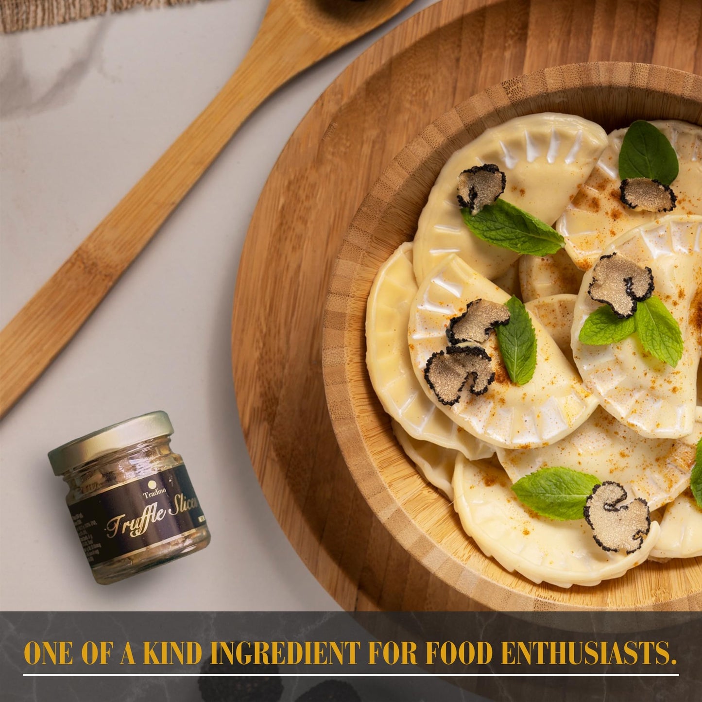 Tradino Premium Black Truffle Slices | Fresh Black Truffle Carpaccio | Luxury Gourmet Finishing | Ideal For Enhancing Dishes | 3