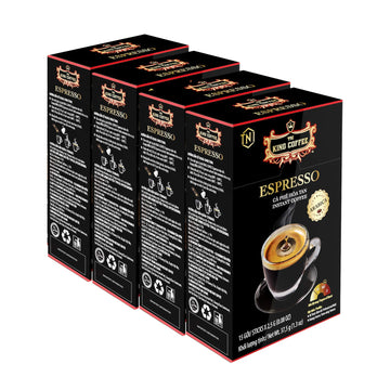 King Coffee Espresso Instant Coffee Vietnamese Coffee Arabica Instant Coffee Mix Medium Roast 15 Sticks Per Box X 2.5G - Pack Of