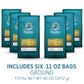 Caribou Coffee, Flavored Ground Coffee - Vanilla Hazelnut Dreamstate 66 Ounces (6 Bags Of 11 Ounces)