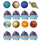 Gyufise 40Pcs Outer Space Cupcake Toppers Solar System Galaxy Universe Planets Cupcake Picks Planet Cake Topper For Boys Girls S