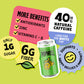 Popwell Prebiotic Soda, Lemon Lime Flavor, 6g Fiber, 1g Sugar, 12 Fl Oz Cans, Pack of 12