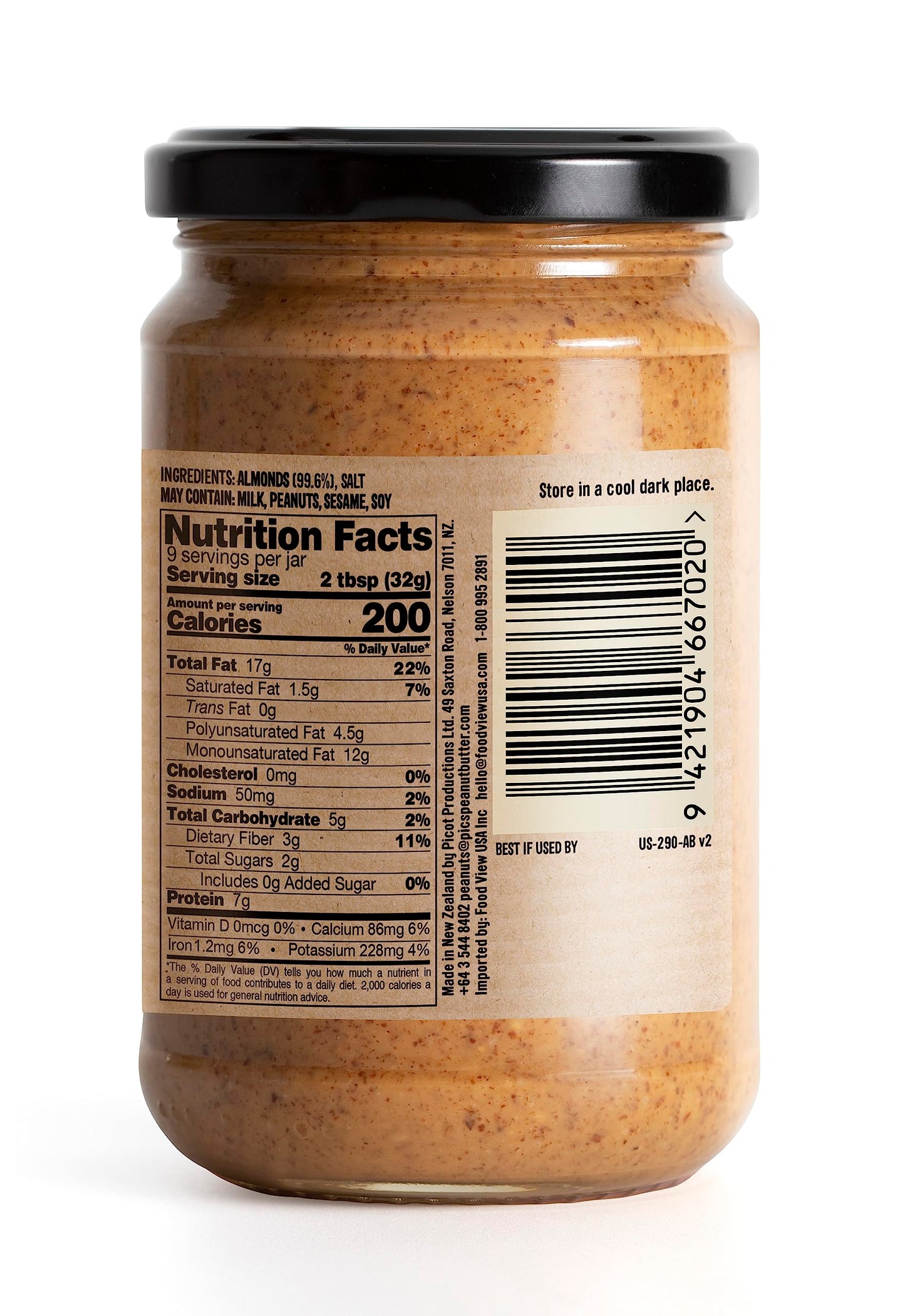 Pics Really Good Double Crunch Almond Butter 2X10.2 Oz