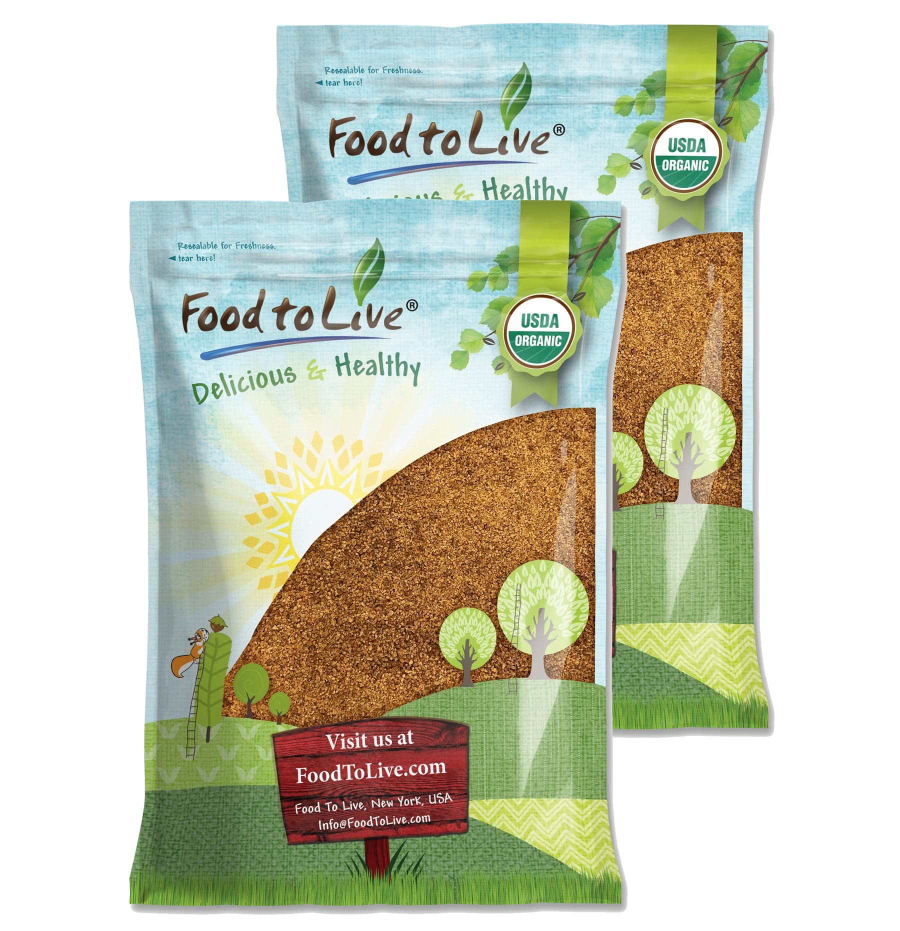 Food to Live Organic Brown Coconut Sugar, 15 Pounds - Non-GMO, Pure Palm Sugar, Kosher, Vegan, Fair Trade, Unrefined, Granulated