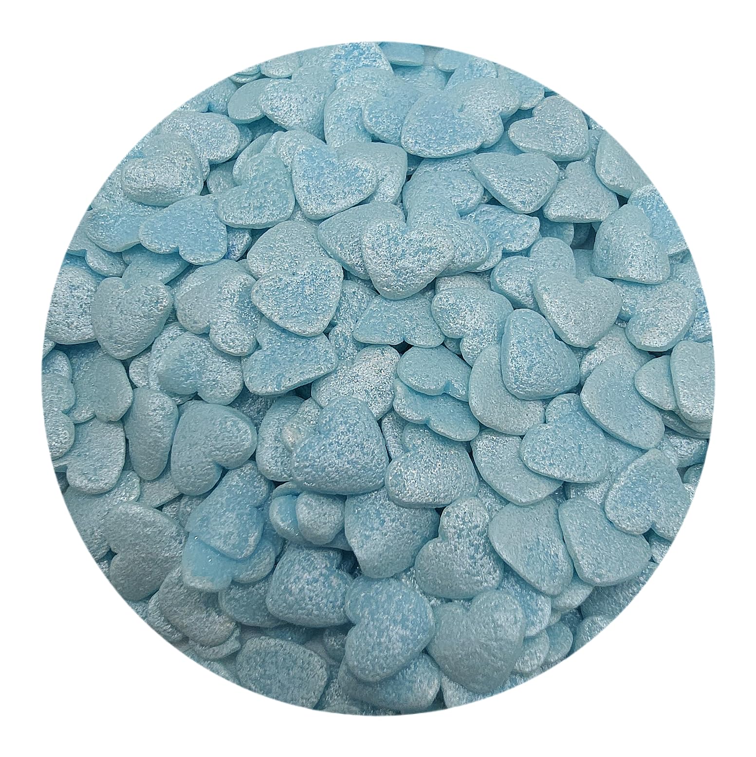 NCS Blue Pearl Heart Edible Sprinkles, 8 ounces - Great for Cupcakes, Cookies, Cakes, Donuts, Cakes Pops