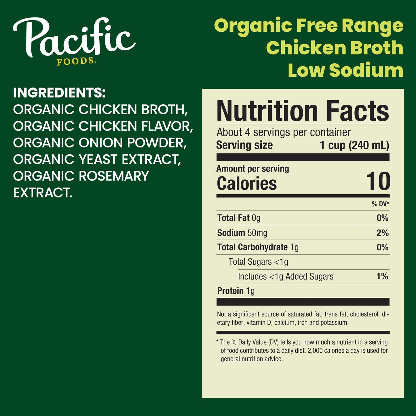 Pacific Foods Low Sodium Organic Free Range Chicken Broth, 32 Oz Carton (Case Of 12)