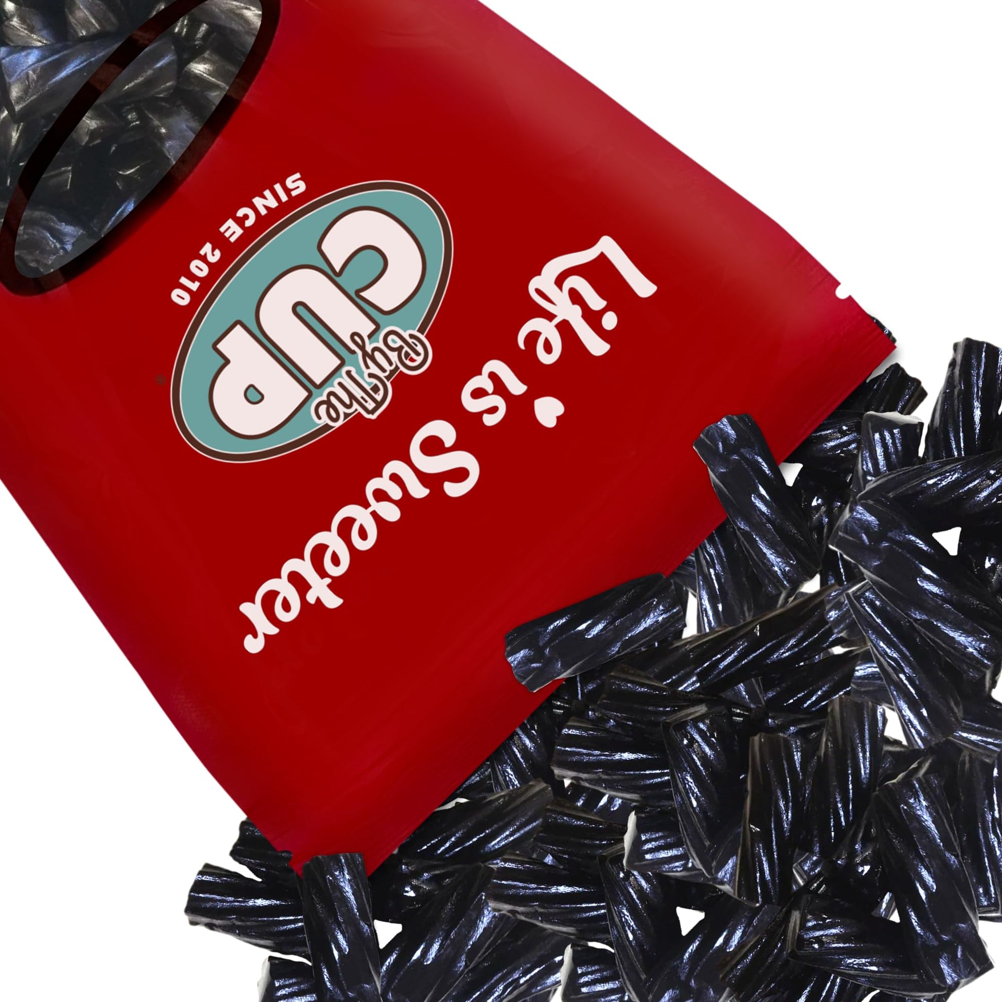 By The Cup Black Licorice Twists, 2.5 Pound Bulk Bag