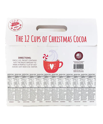 Christmas Coffee Or Hot Chocolate Gift - 12 Varieties Of Christmas Coffee Or Cocoa Advent Calendar For Kids And Adults (Cocoa)