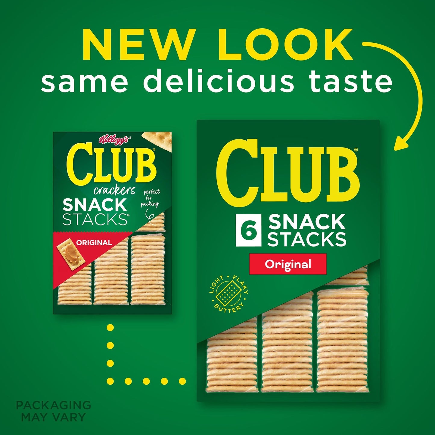 Club Snack Stacks Crackers, Lunch Snacks, Original, 12.5oz Box (6 Stacks)