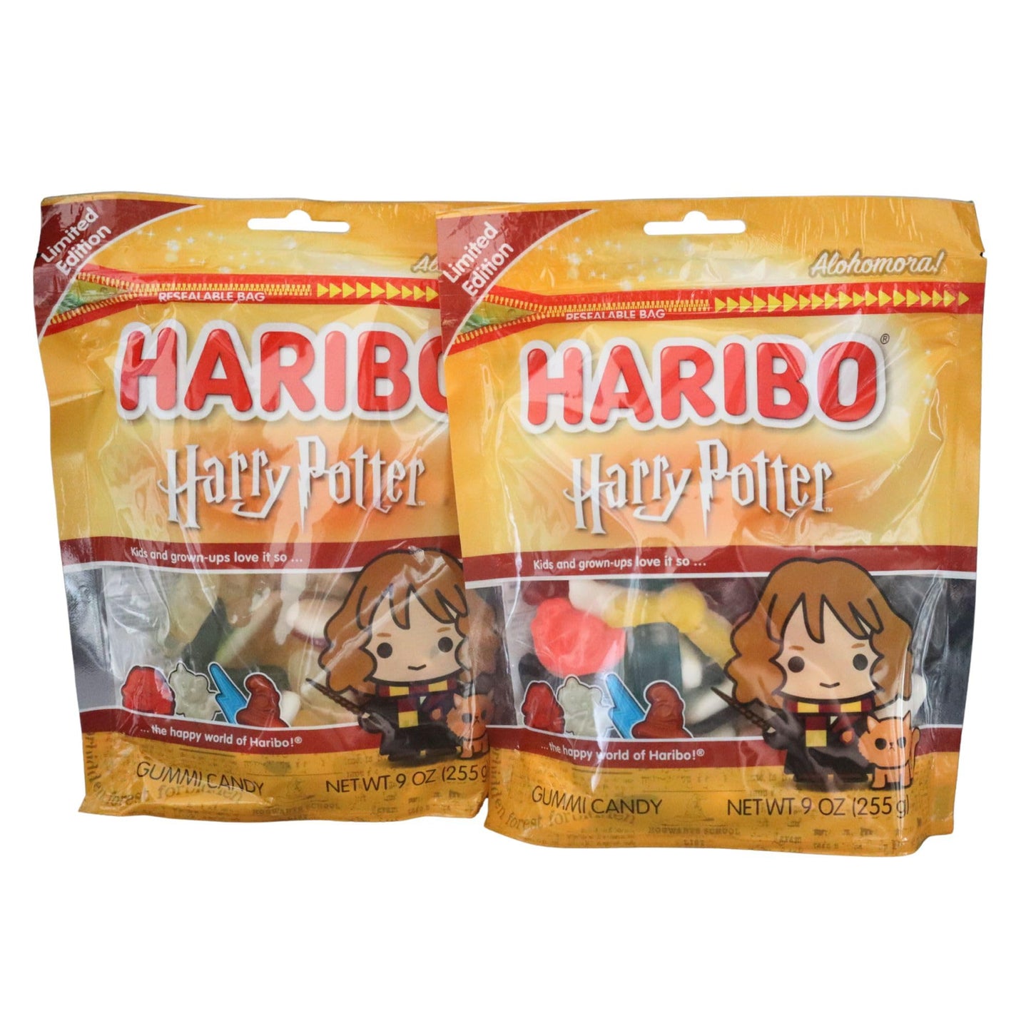Haribo Hermione Granger Gummies – Pack Of 2 Bags (9 Oz Each) – Harry Potter Themed Gummy Candy – Fruity Chewy   With Magical Shapes – Fun Snack For Fans, Parties, Trick-Or-Treat & Gift Bags