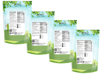 Food To Live Organic Pulses Bundle, 4 Pack - Whole Green Peas (5 Lb), Green Lentils (5 Lb), Chickpeas (5 Lb), Black-Eyed Peas (5