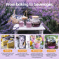 Fangkic Dried Culinary Lavender Flowers, Food Grade Buds, 4 oz, Gluten Free, Ideal for Tea, Baking, Potpourri, and Home Fragrance