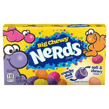 Nerds Big Chewy Candy, 4.25 Ounce Movie Theater Candy Boxes (Pack Of 12)
