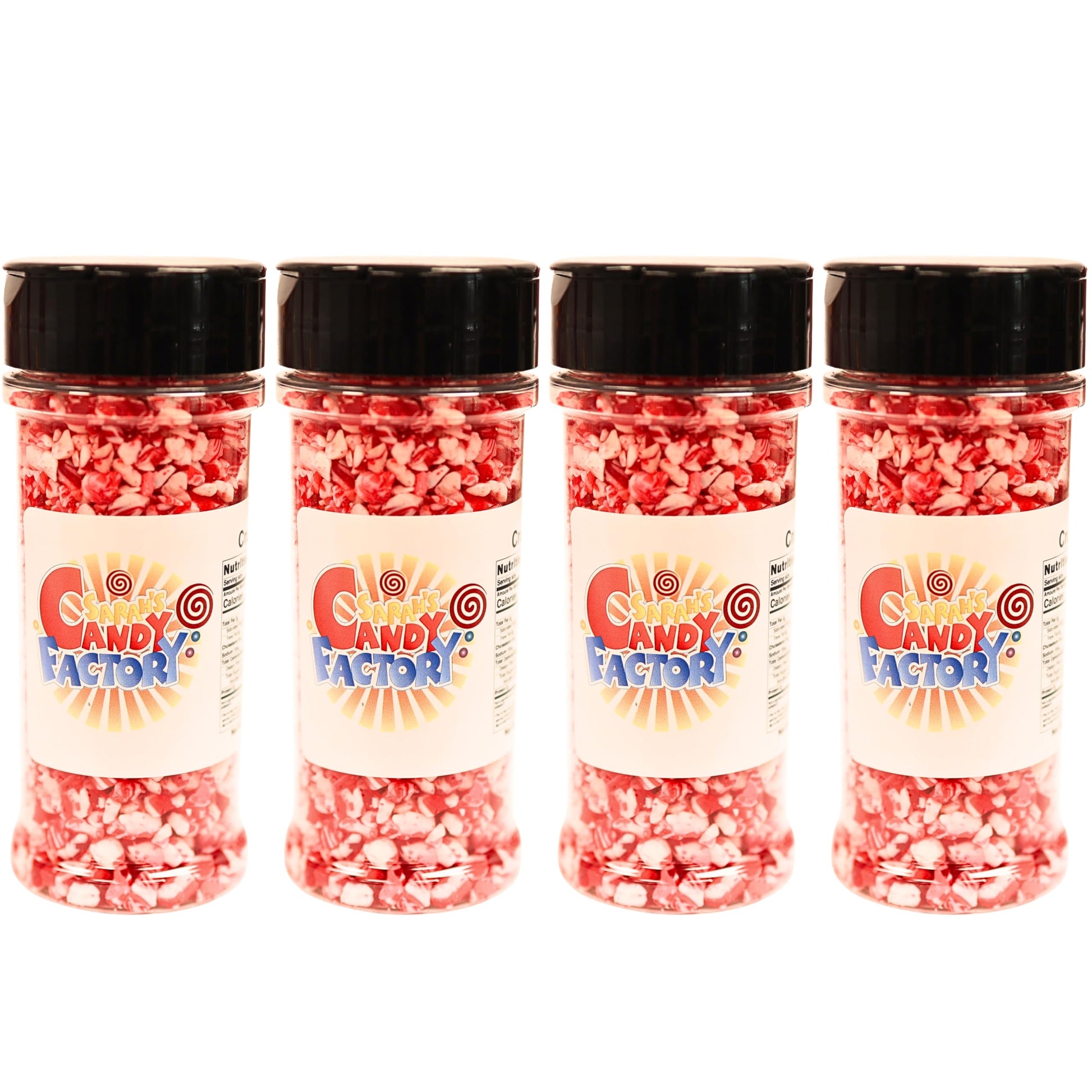 Crushed Peppermint Candy Pieces  5.1 Oz  4 Pack  Red & White  Mint Flavored Bits For Baking  Toppings  Decorating  And Holiday Treats  In Reuseable Jar