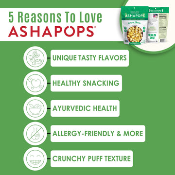 AshaPops Vegan Cheese Flavored Popped Water Lily Seeds, 0.5 oz (Pack of 12) - Gluten-Free, Vegan, Paleo, Nut-Free, Corn-Free, So