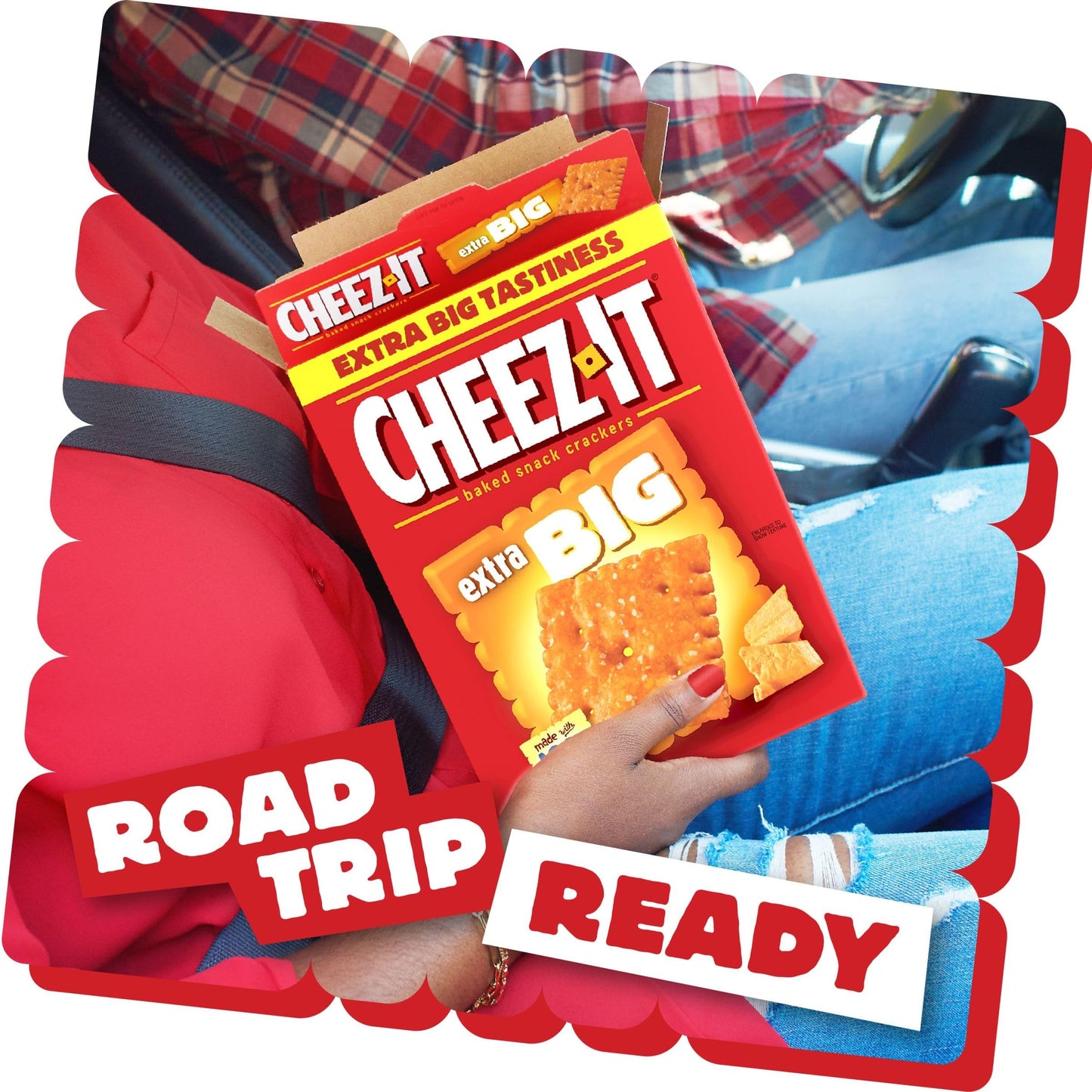 Cheez-It Cheese Crackers, Baked Snack Crackers, Lunch Snacks, Extra Big, 11.7oz Box (1 Box)