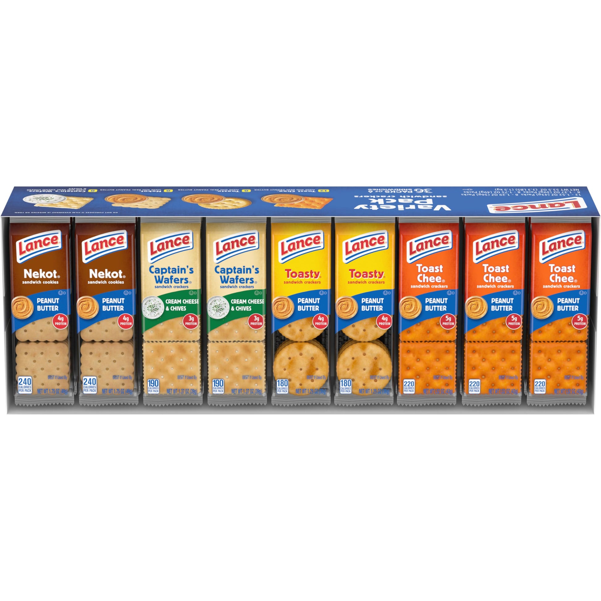 Lance Sandwich Crackers Variety Pack, 36 Ct (Pack Of 36)