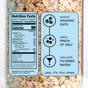 Mooala Organic Simple Oat Milk, 32oz - 3 Ingredient, Shelf Stable, No Gums, No Oils, No Fillers, Non-GMO, No Additives, Dairy Fr