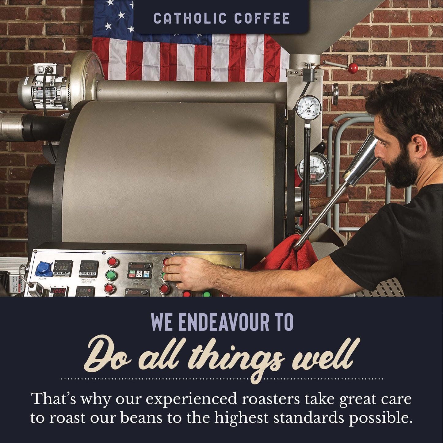 Saint Dymphna Half Decaf Blend Catholic Coffee (Whole Bean) 12 Oz Small-Batch Craft Coffee, Gift For Catholic Faithful & Coffee