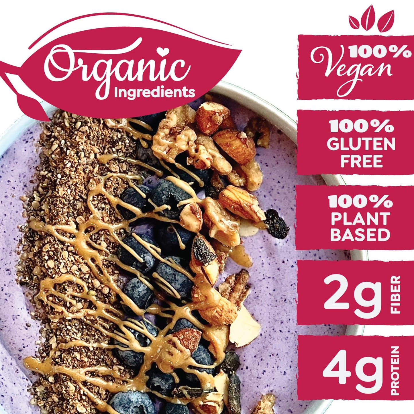 Witzi'S Grain Free Granola, Lemon Raspberry, 5Oz (Pack Of 3), Made With Almonds, Lemons & Raspberries, Vegan, Keto, Gluten Free,
