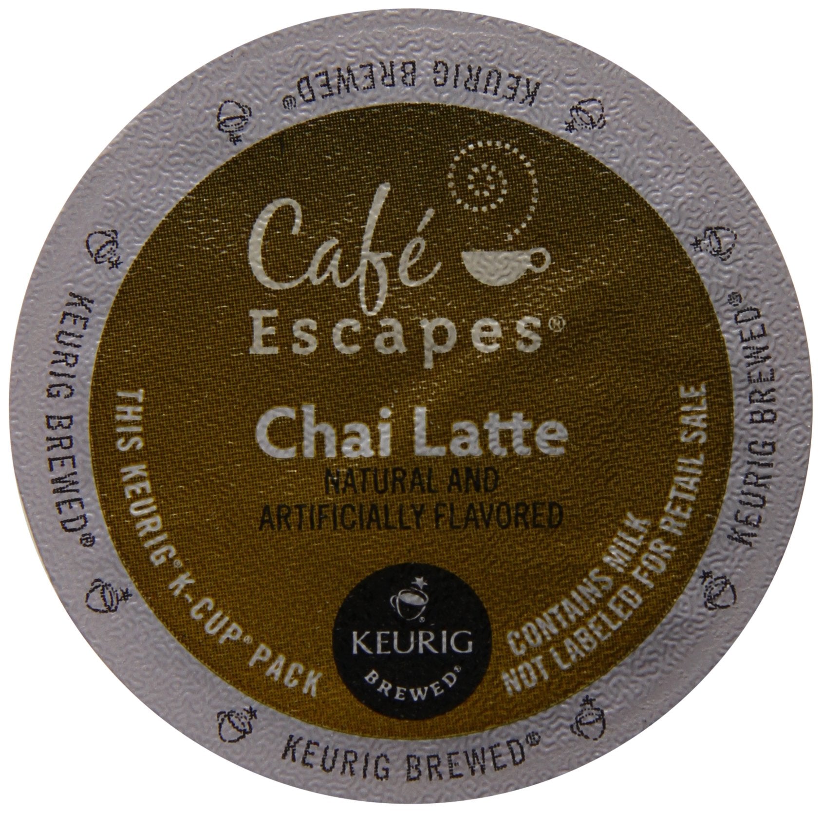 Café Escapes Chai Latte K-Cup Portion Pack for Keurig Brewers, 12 Count (Pack of 3)