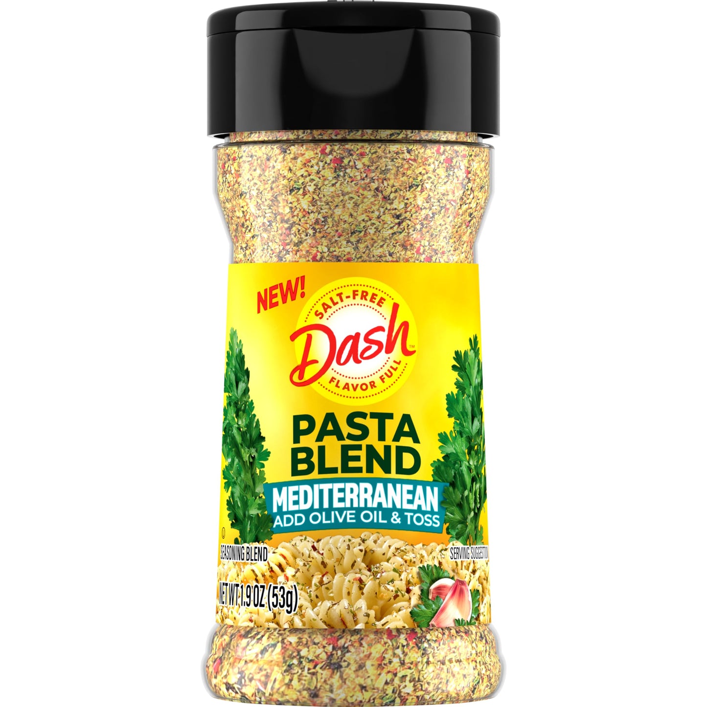 Dash Salt-Free Pasta Seasoning Blend, Mediterranean, 1.9 Oz, Pack of 8