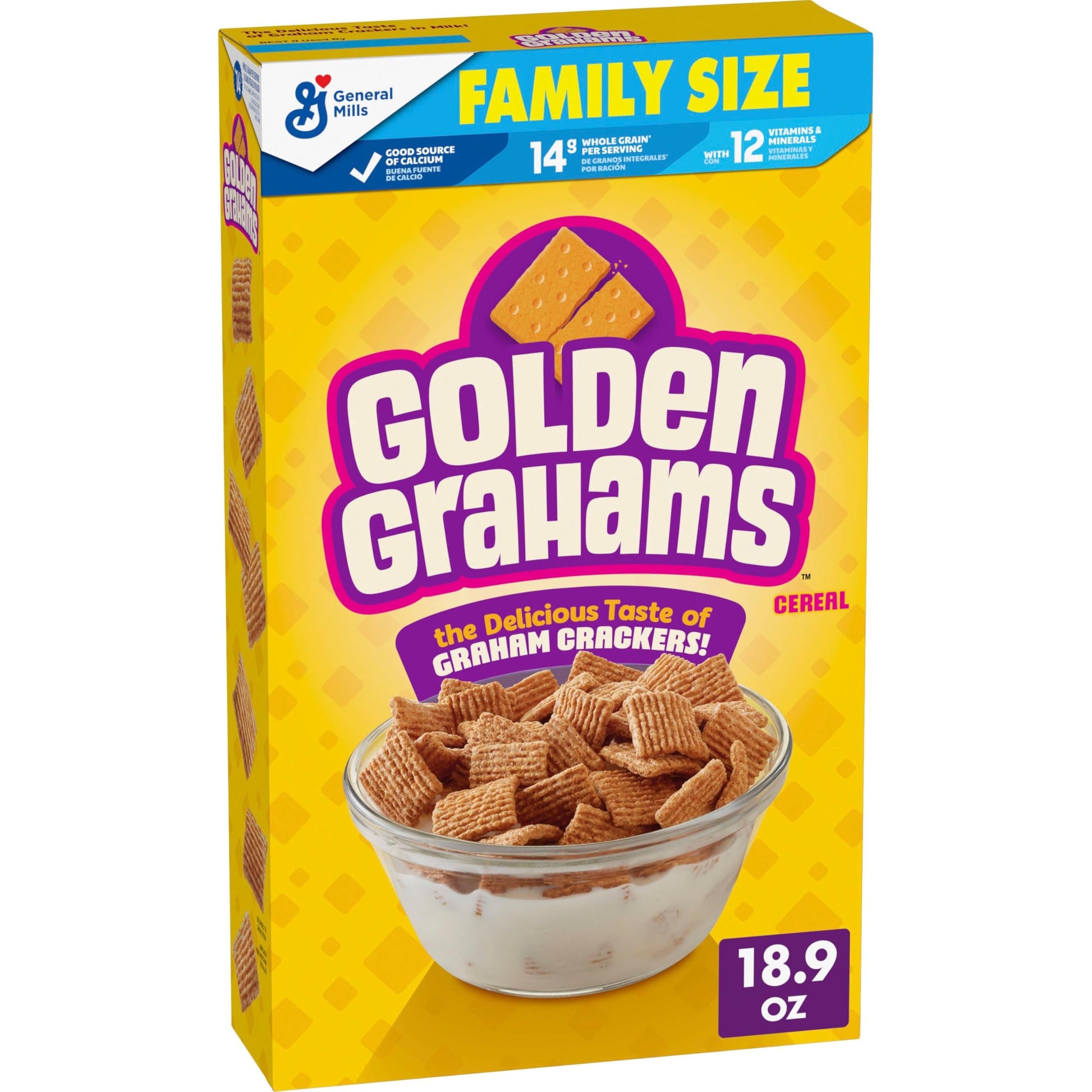 Golden Grahams Breakfast Cereal, Graham  Er Taste, Made With Whole Grain, Family Size, 18.9 Oz