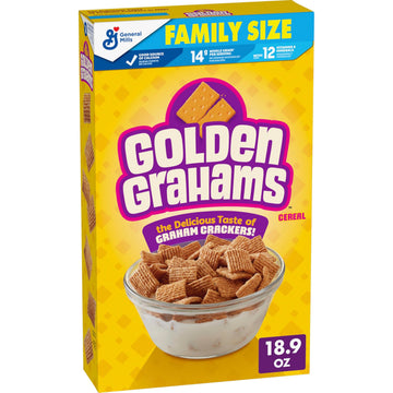 Golden Grahams Breakfast Cereal, Graham  Er Taste, Made With Whole Grain, Family Size, 18.9 Oz