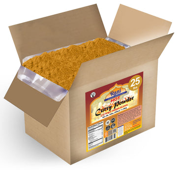 Rani Curry Powder Hot (11-Spice Authentic Indian Blend) 400Oz (25Lbs) 11.36Kg Bulk Box ~ All Natural | Salt-Free | Vegan | No Colors | Gluten Friendly | Non-Gmo | Indian Origin