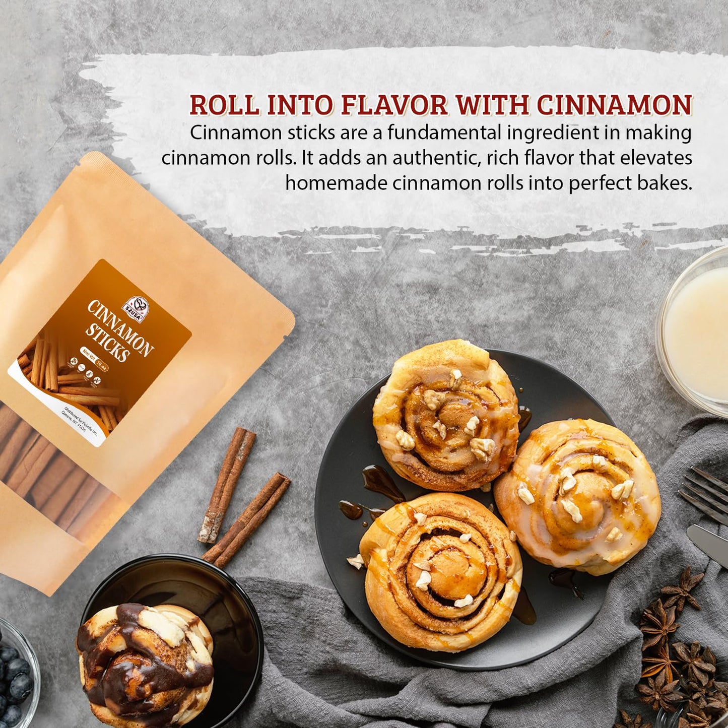 52Usa Cinnamon Sticks, Cinnamon 16 Oz (453G), Whole Cinnamon Sticks, 100% Raw, Kosher Certified, Gluten Free, Pure & Fresh Cinna