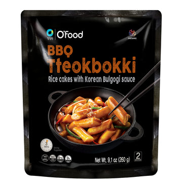 C O'Food Bbq Tteokbokki, Authentic Korean Rice Cakes, Korean Street Food Snack, Perfect With Cheese And Ramen Noodles, Ready To