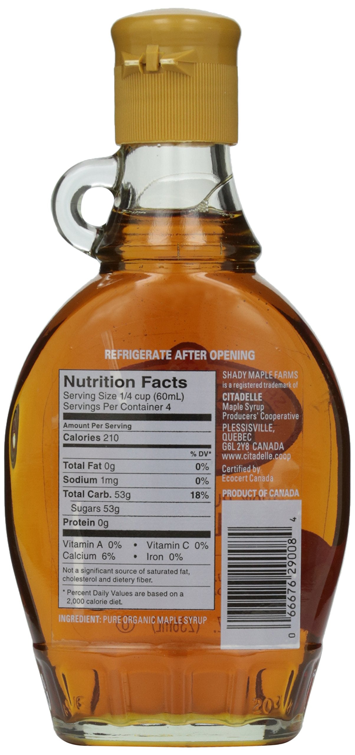 Shady Maple Farms Maple Syrup, Og, Gr A, Dk, Gl, 8-Ounce