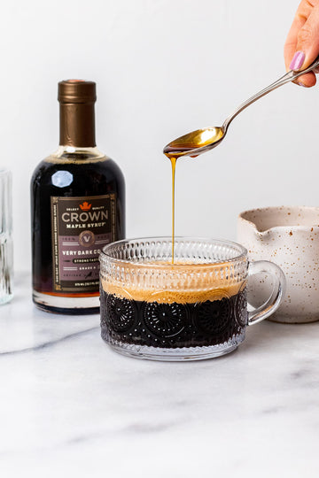 Crown Maple Very Dark Color, Strong Taste, 12.7 Fl Oz, 6-Pack, Certified Organic Maple Syrup, Pancakes, Basting Glazes, Sauces,