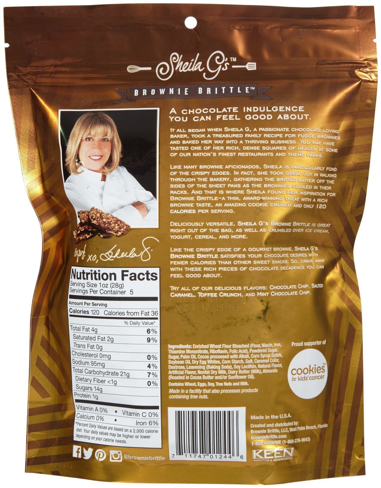 Sheila G'S, Brownie Brittle Toffee Crunch, 5 Oz