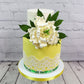 Global Sugar Art Peony Leaf Spray Sugar Cake Flowers, Green, 2 Count By Chef Alan Tetreault