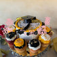 Gyufise Cupcake Toppers 24Pcs Glitter Congrats Grad 2025 Paper Pink Decorations