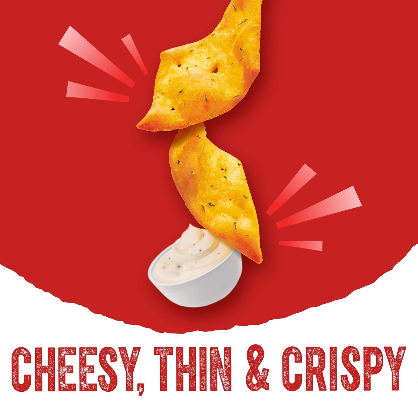 Cheez-It Snapd Cheese  er Chips, Cheddar Sour Cream & Onion, 21.6oz Case (6 Pouches), Lunch Snacks