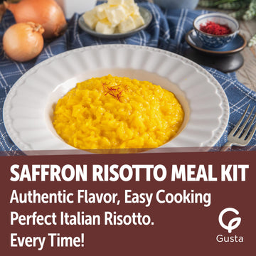 GUSTA Risotto alla Milanese Meal Kit - Gourmet Italian Food - Makes 5 Meals - Includes Recipe Booklet