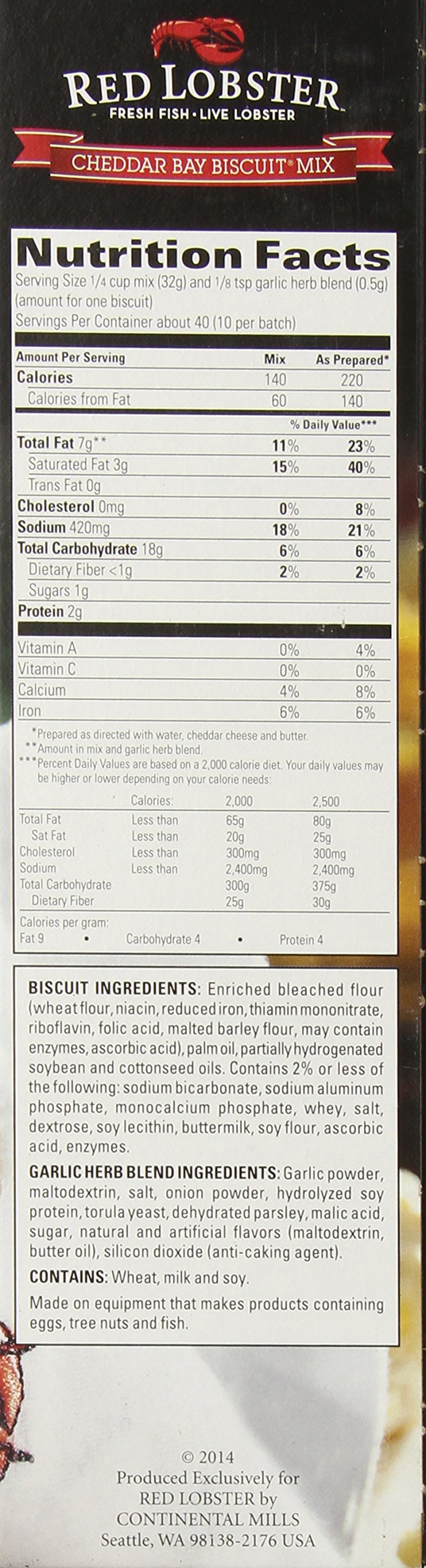 Red Lobster Cheddar Bay Biscuit Mix, 45.44 Ounce