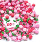 Sentovac Edible Red Pink Rose Mix Sprinkles For Decorating 1 Bottle 3.35Oz/ 95G | Cake Cupcakes And Ice Cream Topper Decorations