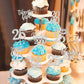 ZHUOWEISM 30PCS Cupcake Toppers for 25th Birthday, Vintage Silver Paper Picks