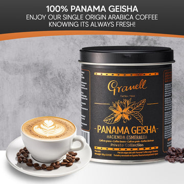 Panama Geisha Coffee Beans: Caf  S Granell Hacienda Esmeralda Whole Bean Coffee Medium Roast, Premium Low Acid Panama Coffee Fro