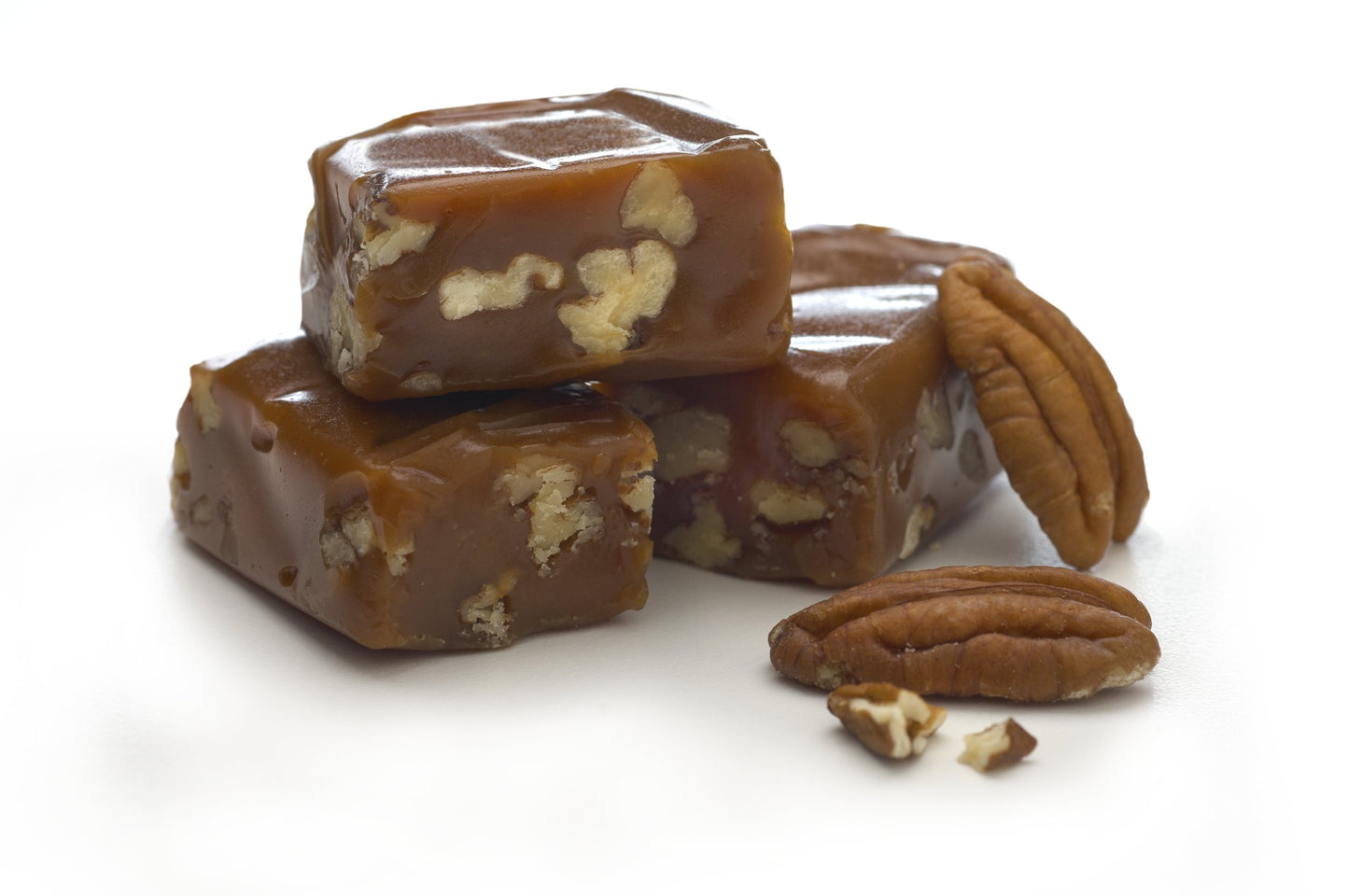 Avenuesweets - Handcrafted Individually Wrapped Soft Caramels - 1 Lb Box (Pecan)