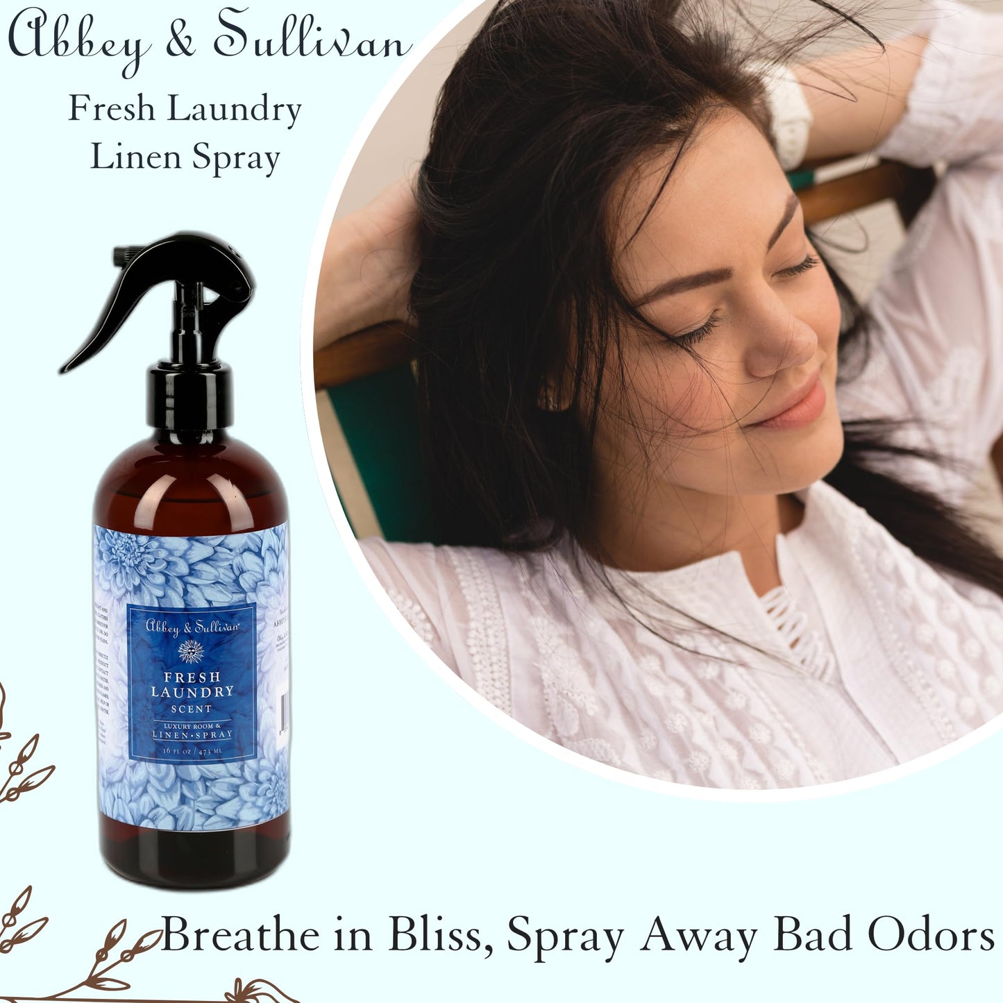 Abbey & Sullivan Linen Spray, Fresh Laundry, 16 Oz