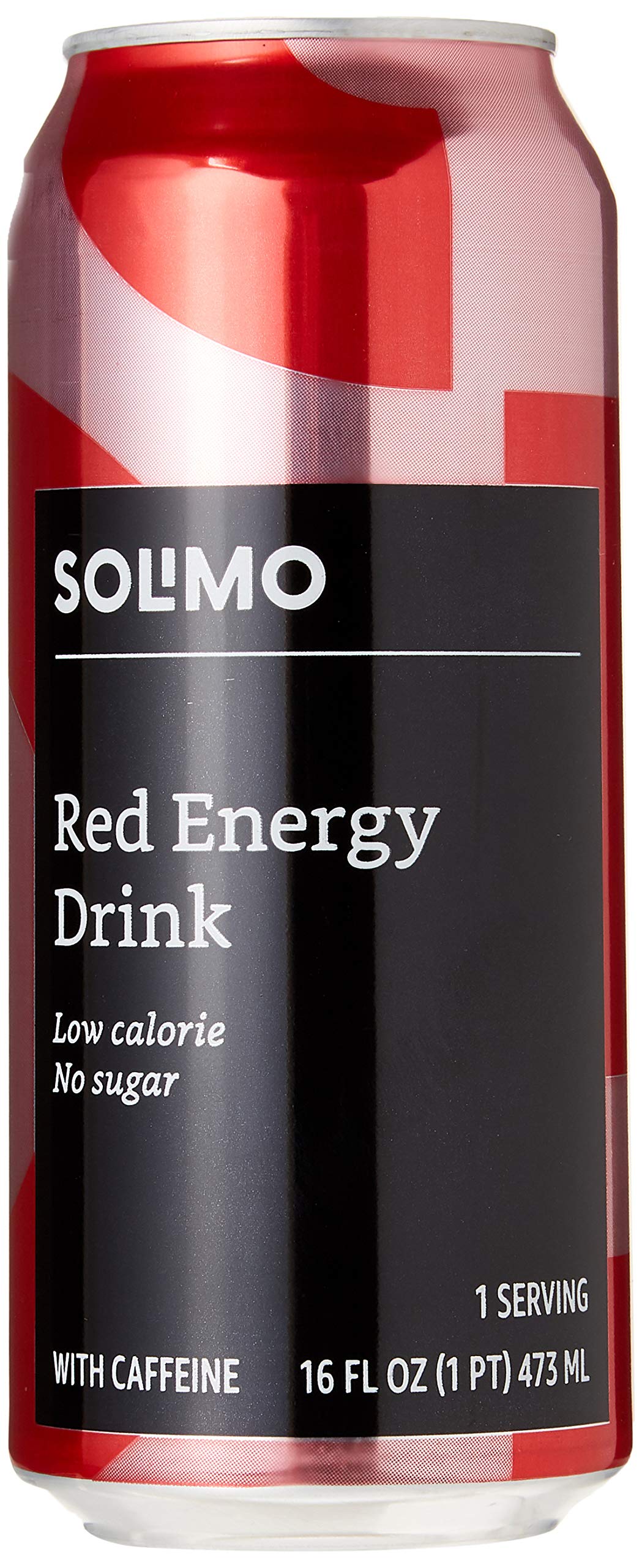 large online retailer Brand - Solimo Red Energy Drink  Sugar-Free  Vegan  Low-Calorie  16 fl oz (Pack of 12)