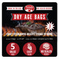 Dryagepro® Dry Age Bags For Meat, 12” X 24” Bags For Ribeye And Striploin Up To 18 Lbs, Pack Of 5, No Vacuum Sealer Needed, Easy-To-Use Steak Aging Kit