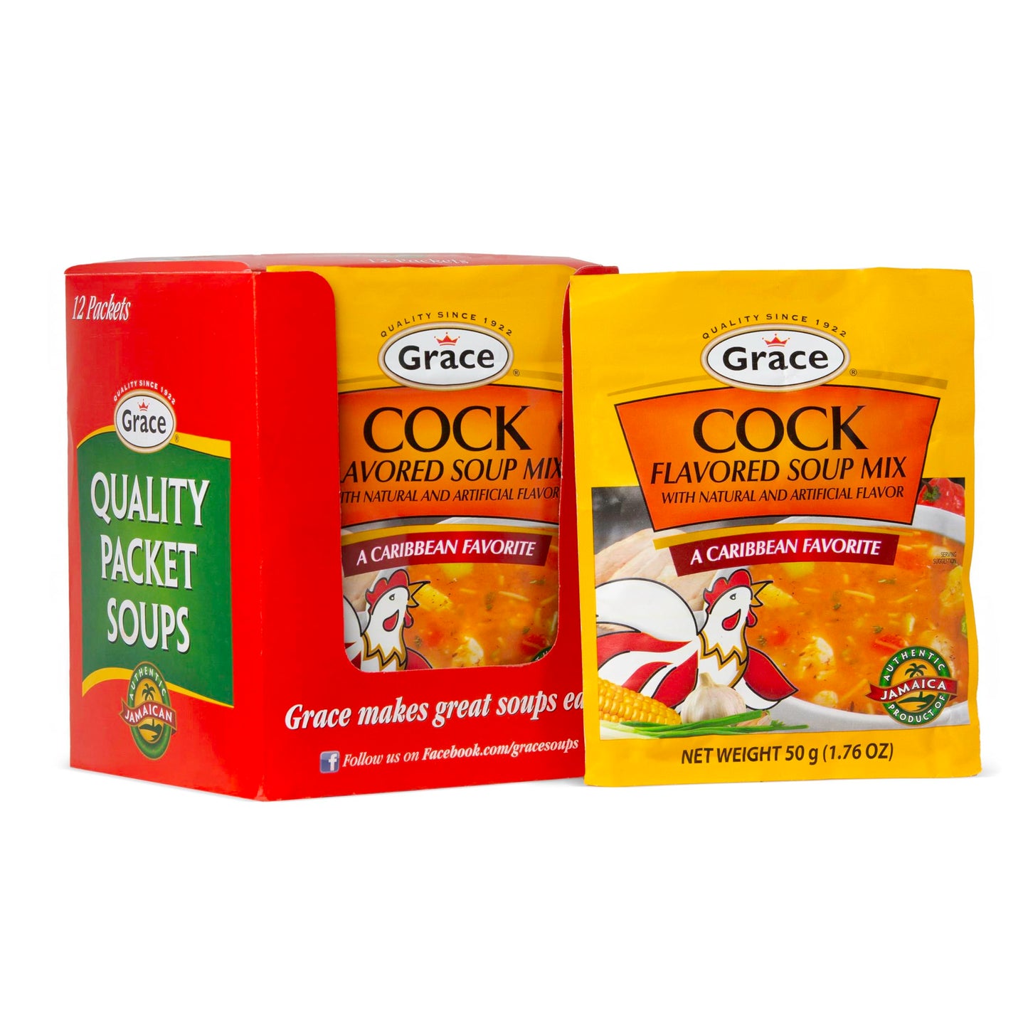 Grace Cock Flavored Soup Mix  1.76 Oz (Pack of12)